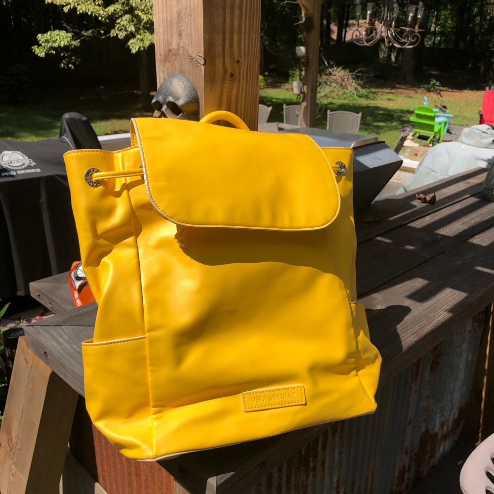Vera Bradley Drawstring Backpack yellow